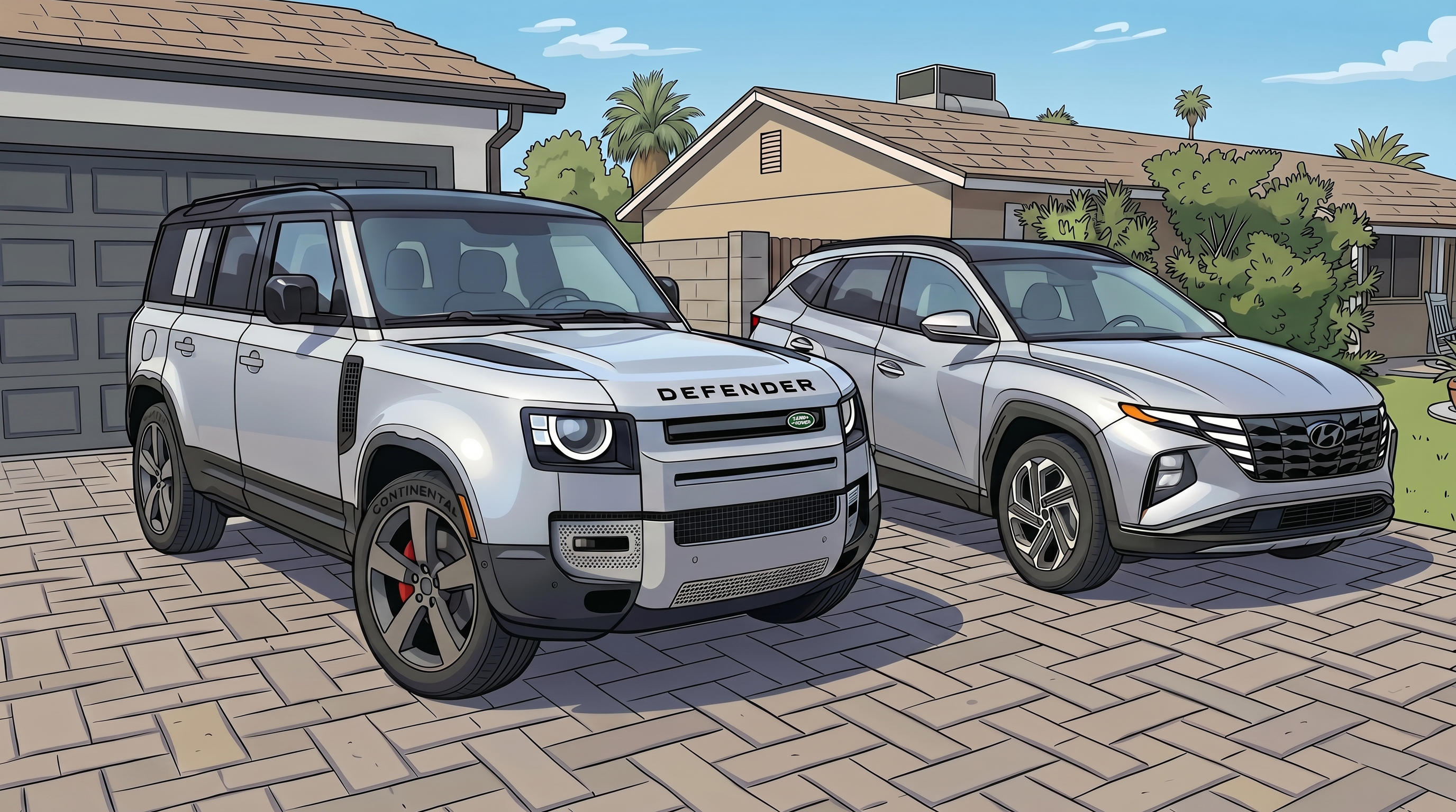 TAX BRACKET DRIVEWAY BATTLE: 2026 HYUNDAI TUCSON HYBRID LIMITED vs 2026 LAND ROVER DEFENDER 130 X